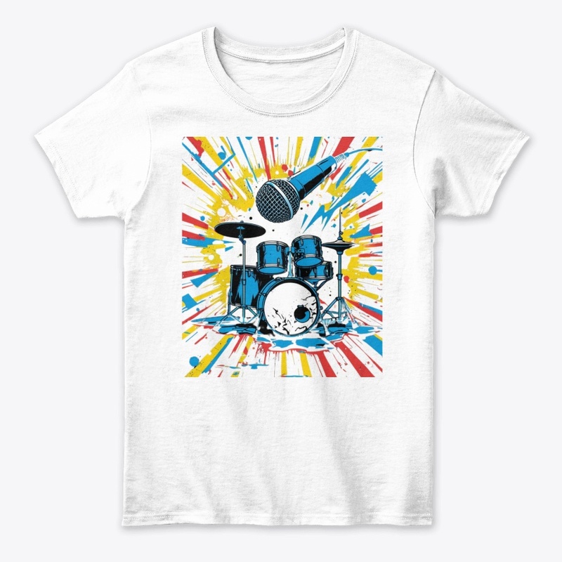 Live Music Beat | Dynamic Drummer Tee