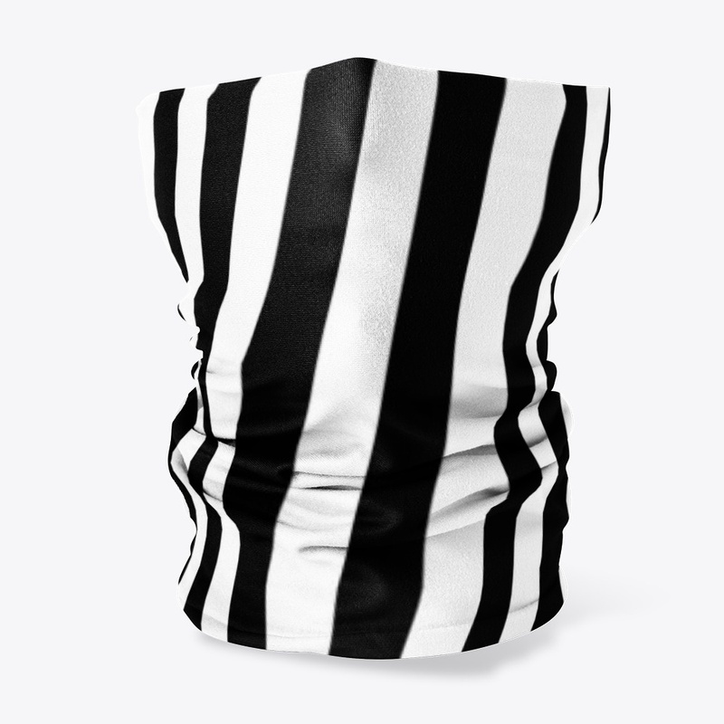 Diagonal black and white stripes gaiter