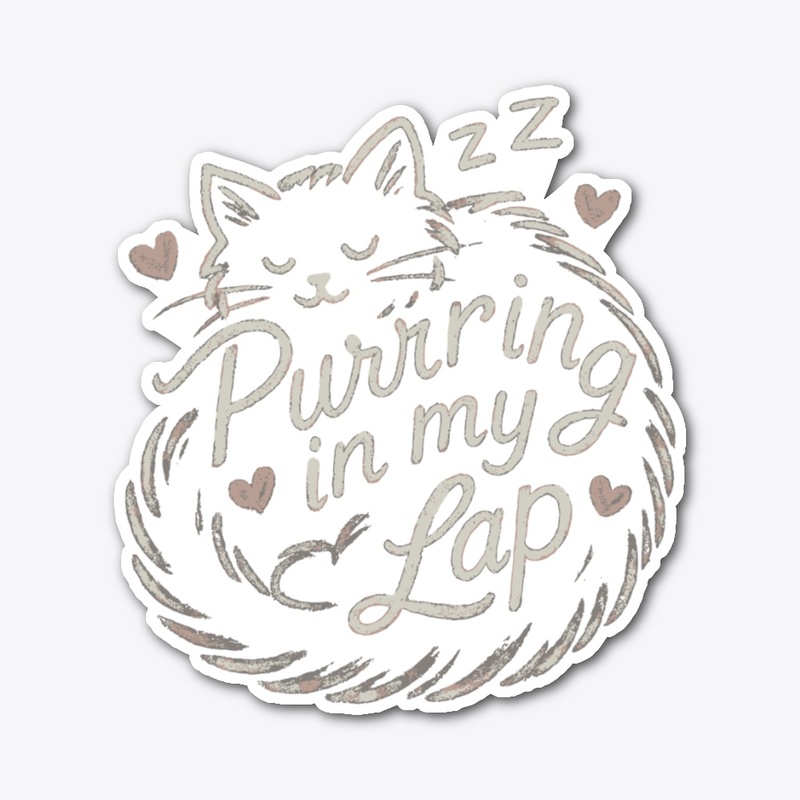 Purring in My Lap Cozy Cat Gift 