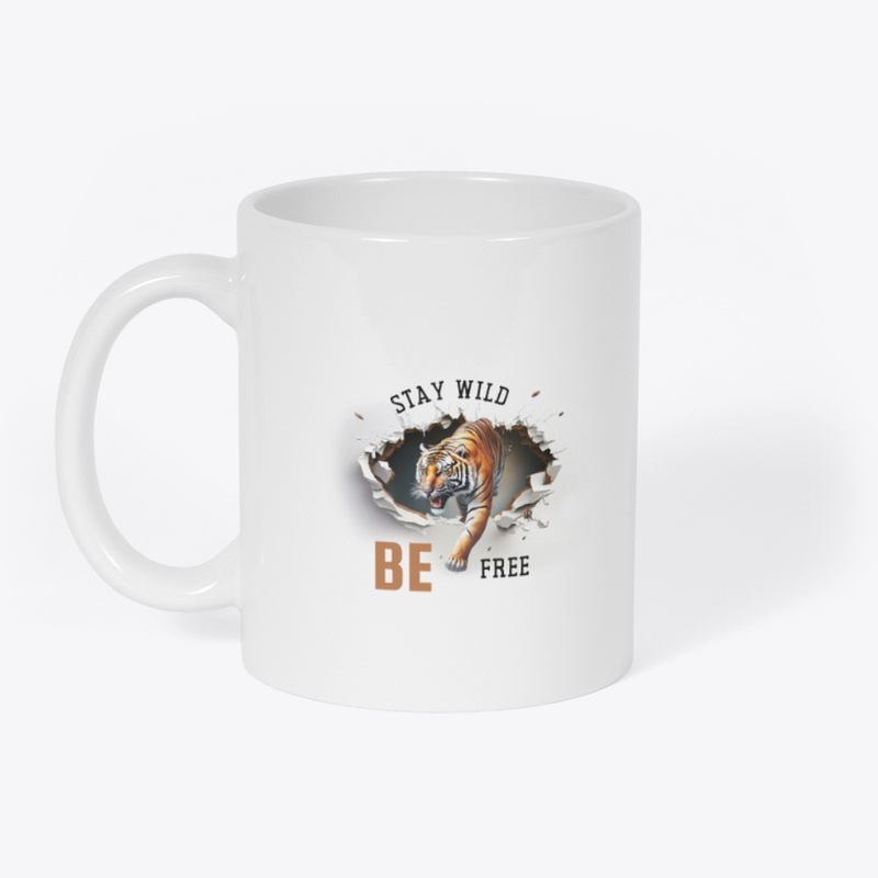 Orange Black Stay Wild Be Free T-shirt