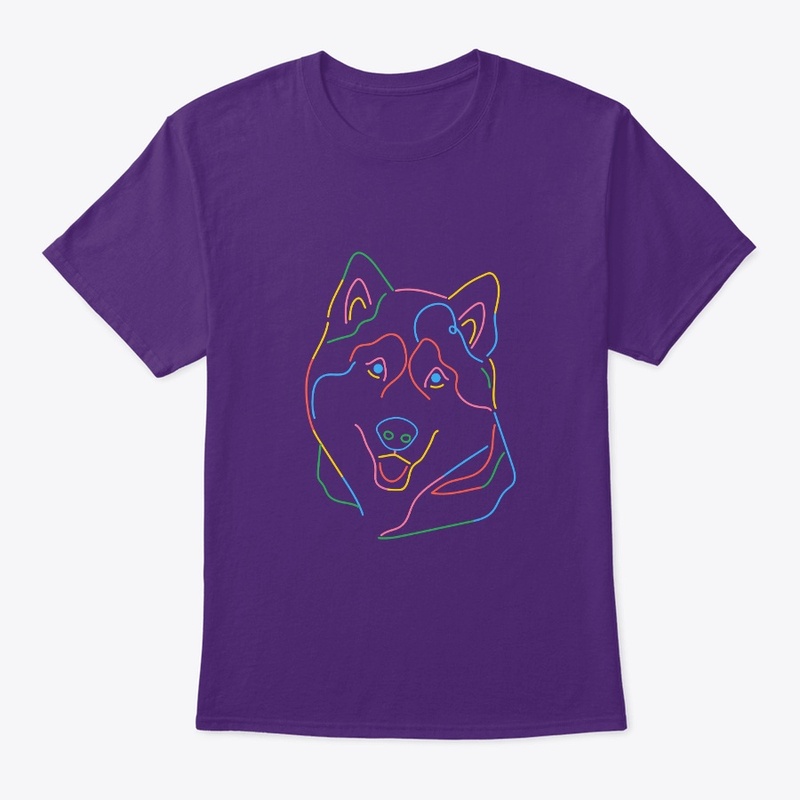husky abstract colorfull design