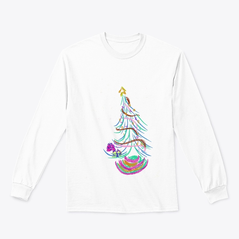 lone right side up Christmas tree