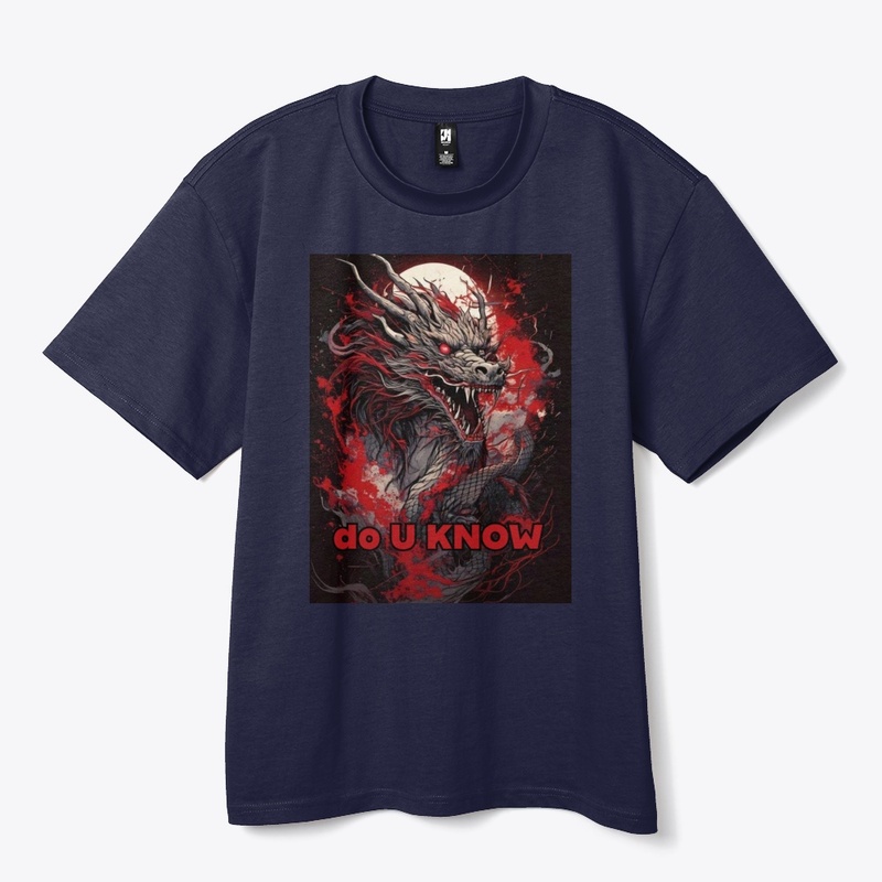 T Shirt Japanese Dragon, Do U Know