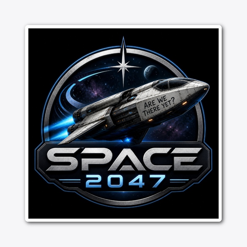 A space 2047 logo sticker v3