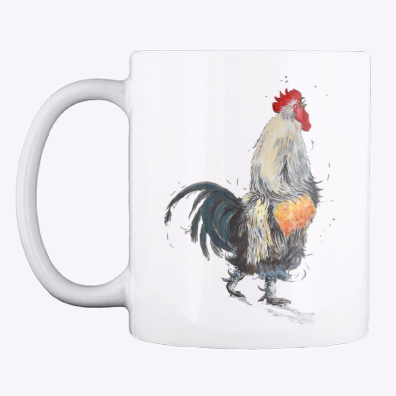 Ken the rooster crowing
