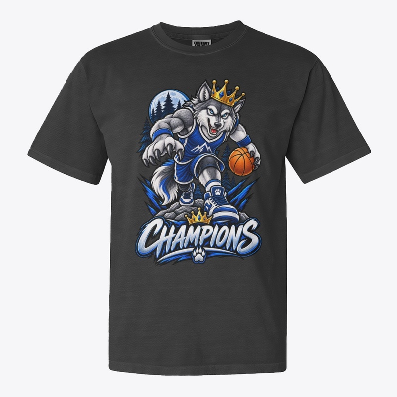 Champions Fierce Wolf Basketball Mascot 