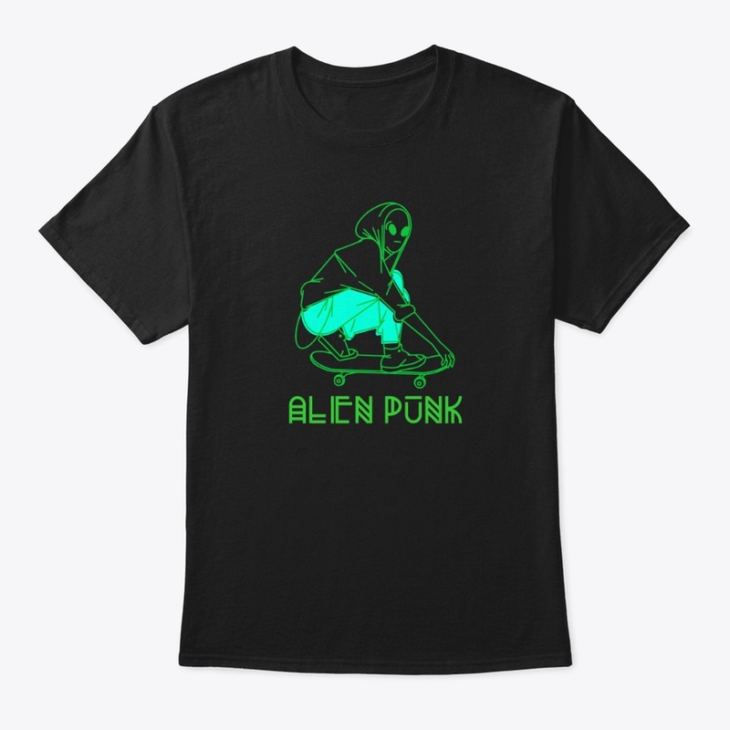 Alien skateboarder