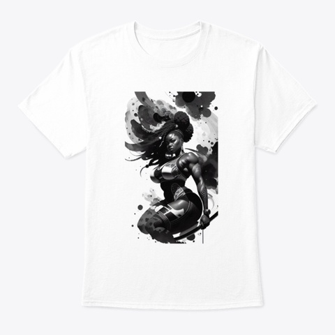 Ink Afrii Classic Crew Neck Tee White T-Shirt Front