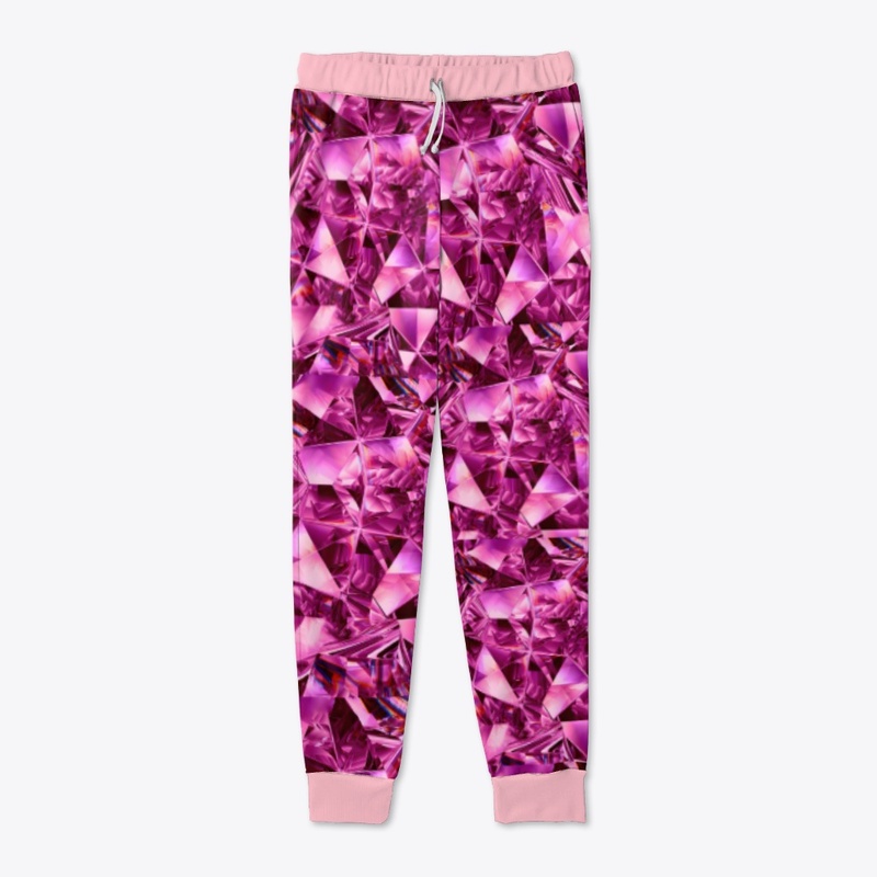 pink diamonds. luxe pink lounge bottoms.