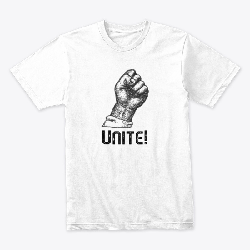 Raised Fist with the Word Unite