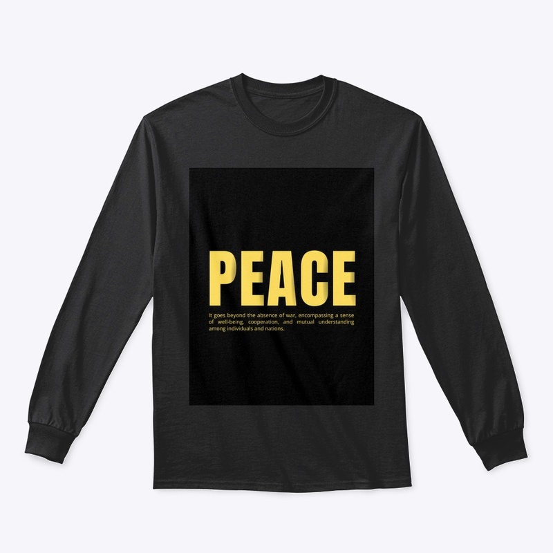 Stylish Black ‘PEACE’ T Shirt 