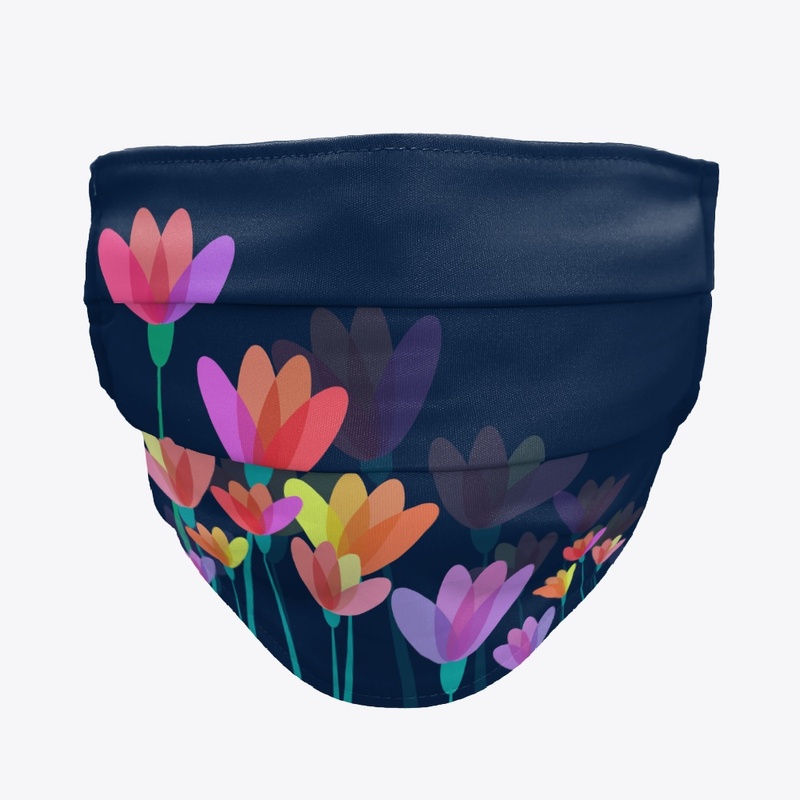 Inspirational face mask - Petunias