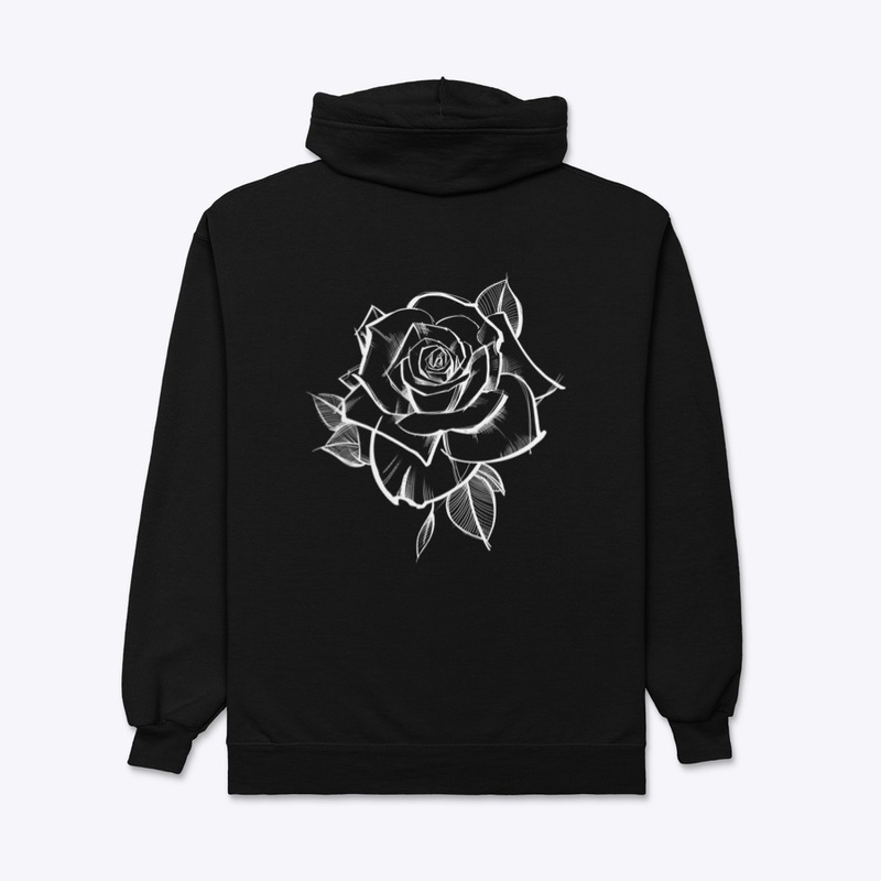 Sketchy Rose (White Print)