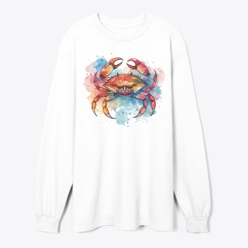 Cancer Crab Zodiac in Watercolor