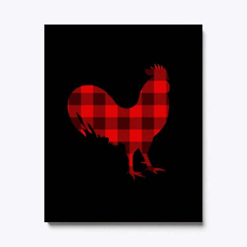 Plaid Christmas Rooster