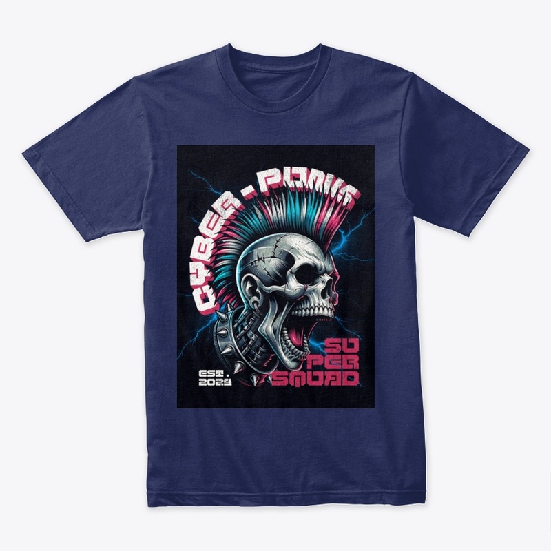 T Shirt Cyber Punk Skull