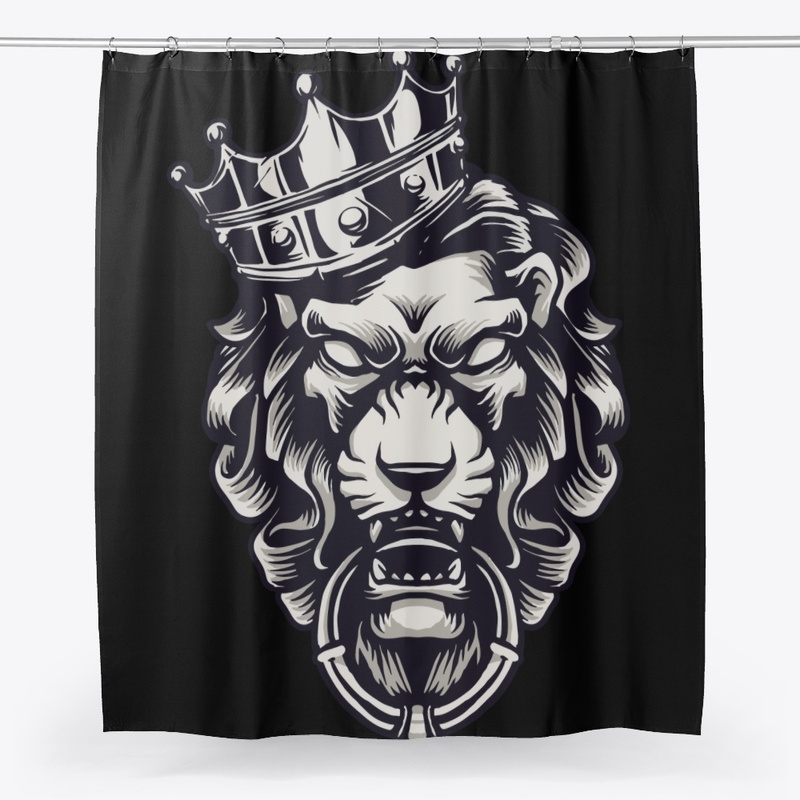 King Lion Head With Crown
