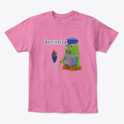 Kids T Shirt With Sprinkles True Pink  Camiseta Front