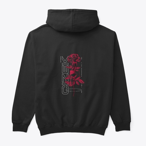 Rose Black T-Shirt Back