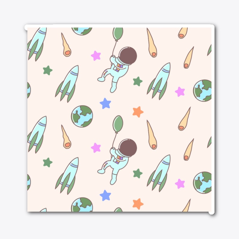 Cute Astronaut seamless pattern