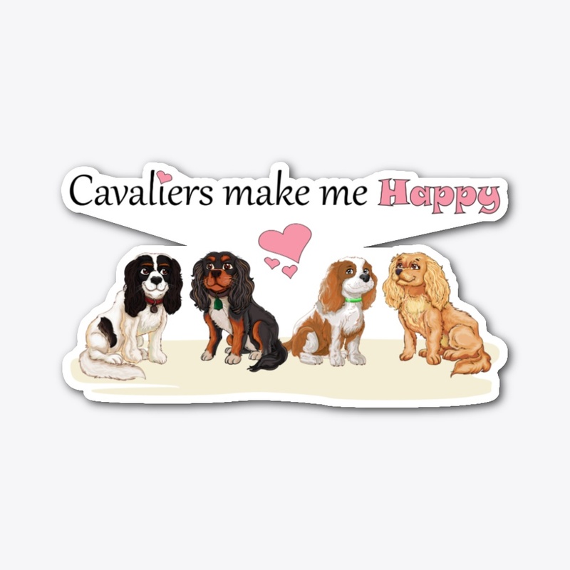 Cavalier King Charles Spaniels Happy