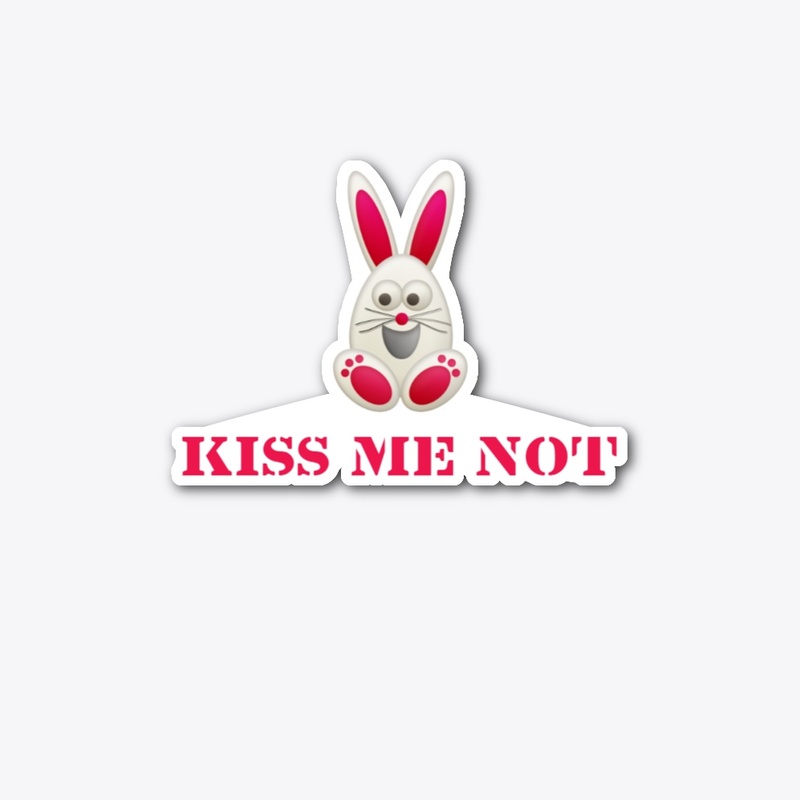 Funny Bunny Kiss Me Not Face mask