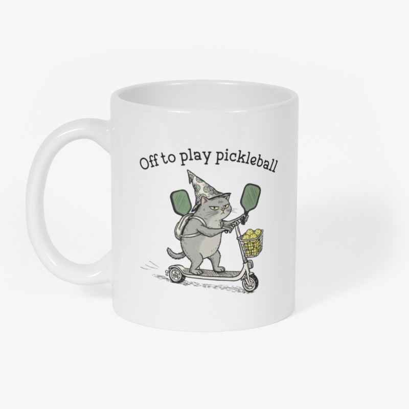 Pickleball Cat Scoots to Smash!