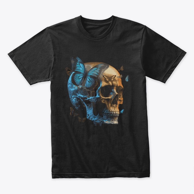 skull in flower