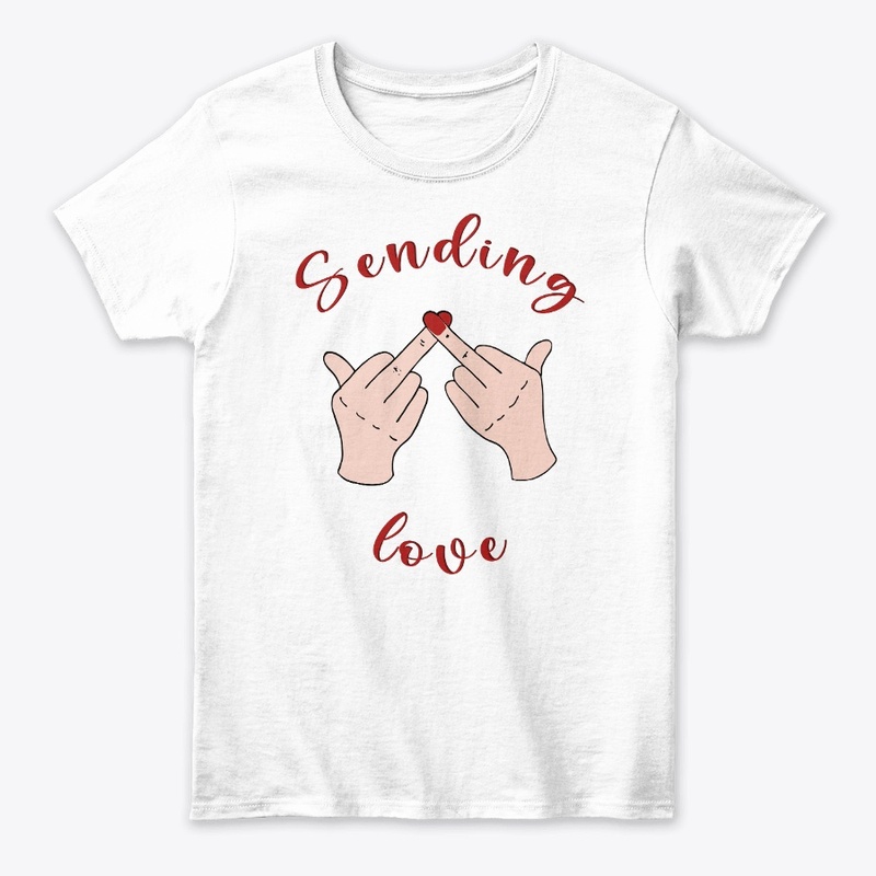 Sending love heart middle finger