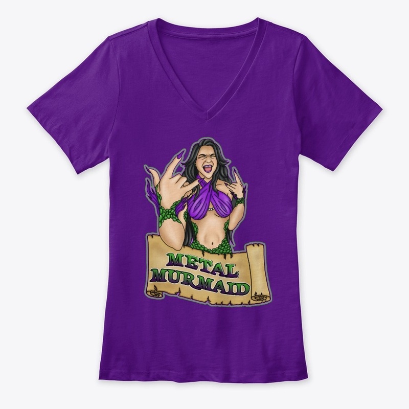 Metal_Murmaid ladies V-neck tee