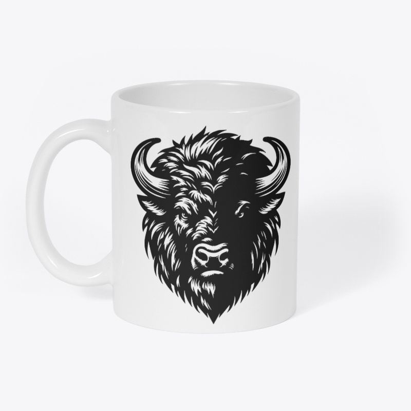 Fierce Angry Bison Graphic