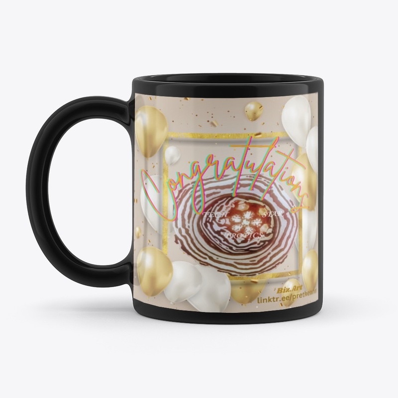 Tech Star Tropics Congrats Black Mug