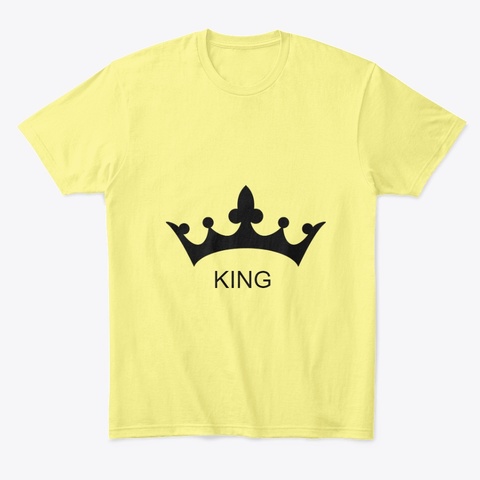 King T Shirt Design Lemon Yellow  T-Shirt Front