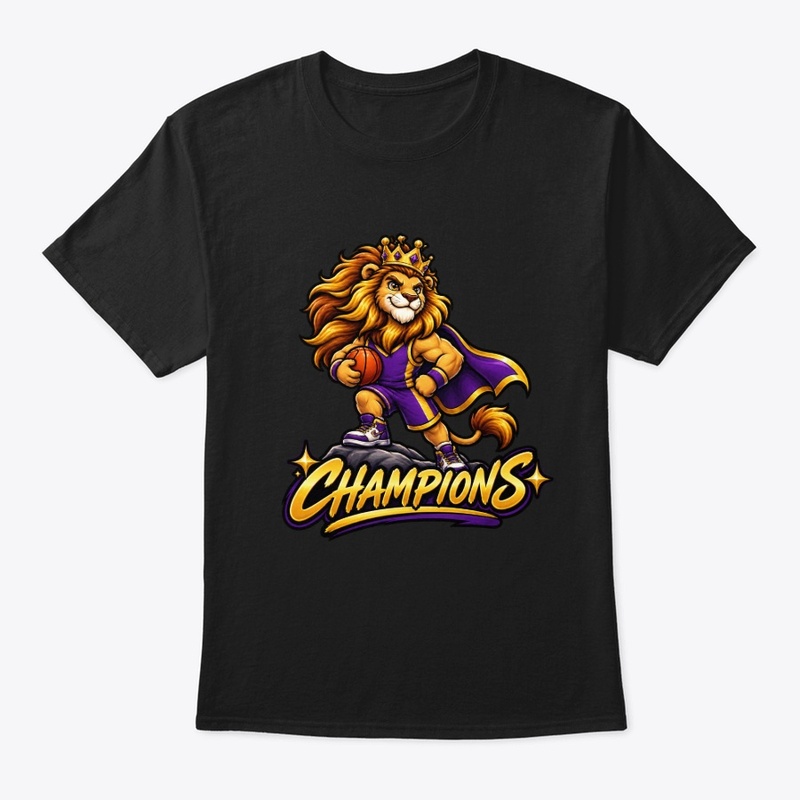 Champions Lion Basketball Mascot 