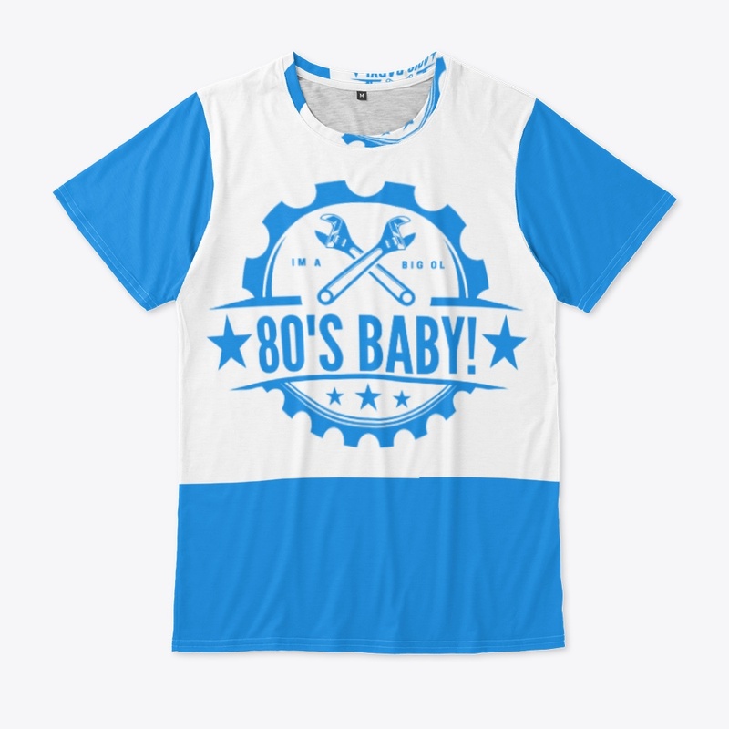 Tropical Blue Big Ol 80s Baby Tee