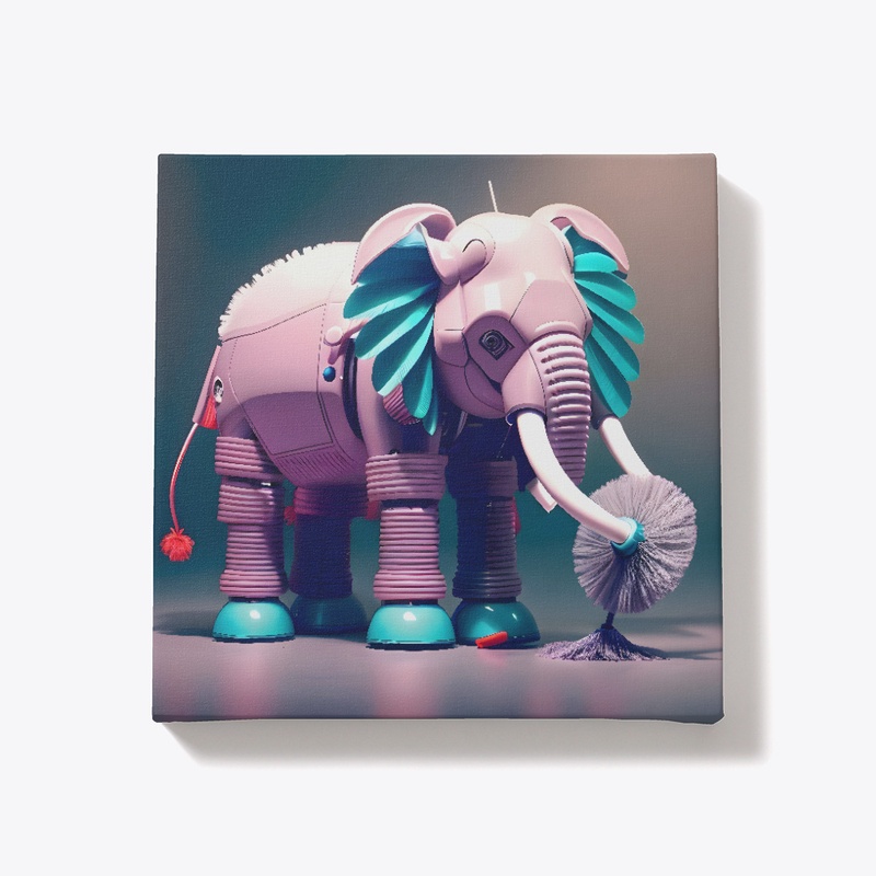 A robot elephant cleaner
