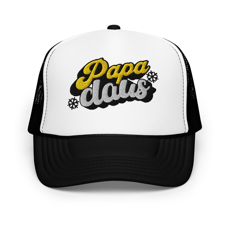 Papa Claus Foam Trucker Hat (White Bg)