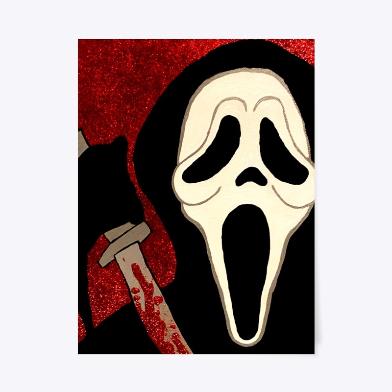 Ghostface Scream Portrait Painting