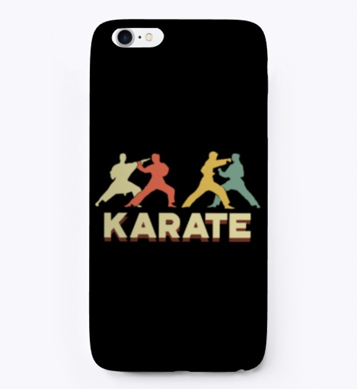Retro Silhouette Vintage Karate Lover