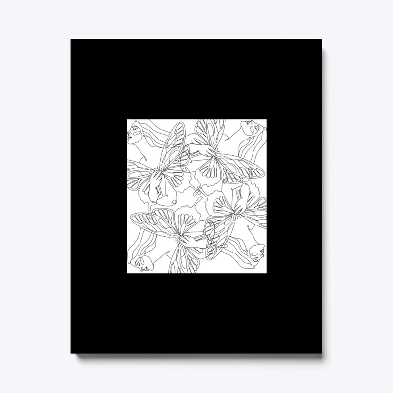 butterfly girl art sticker