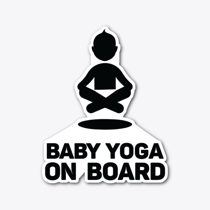 CAR WINDOW STICKER - BABY YOGA ON BOARD