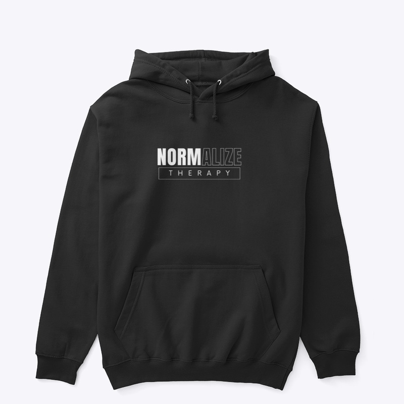 'NORMALIZE THERAPY' Contrast Hoodie