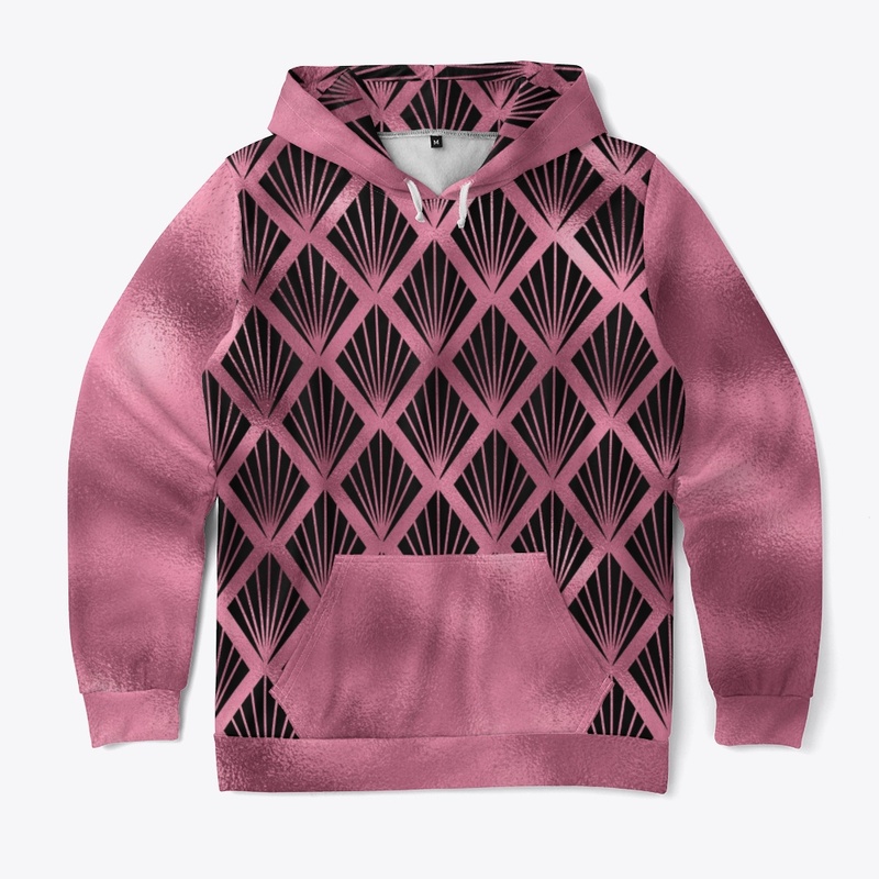 Pink and Black Abstract Design 