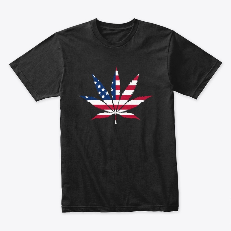 Weed Leaf American Flag