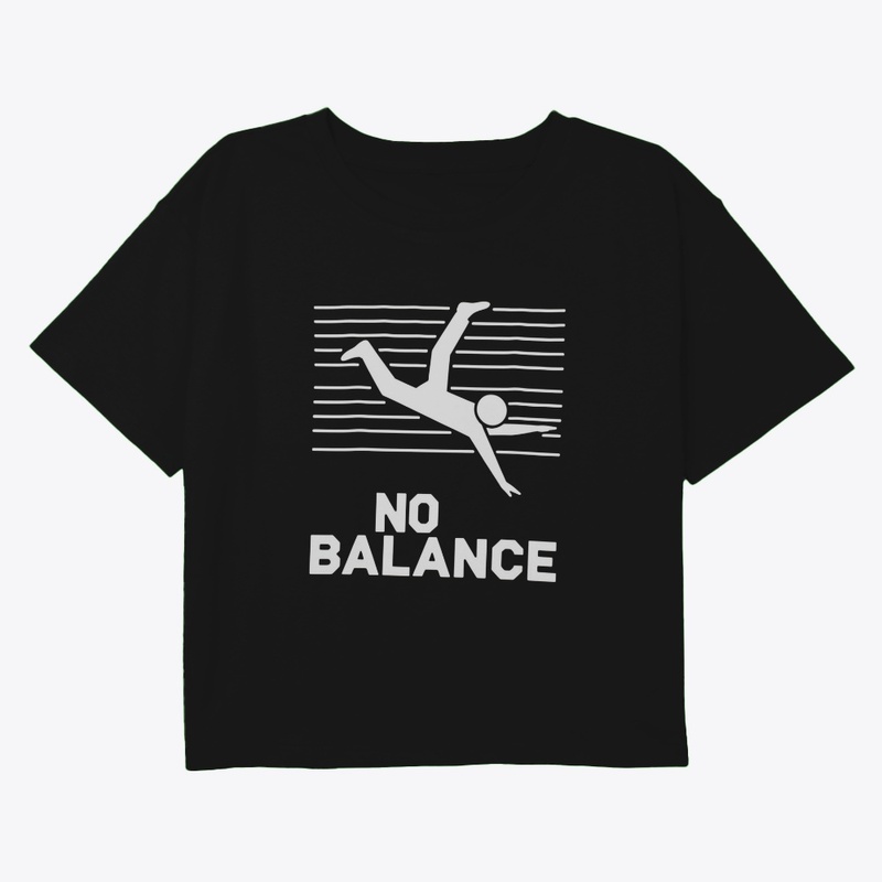 No Balance White Logo - Funny T-Shirts