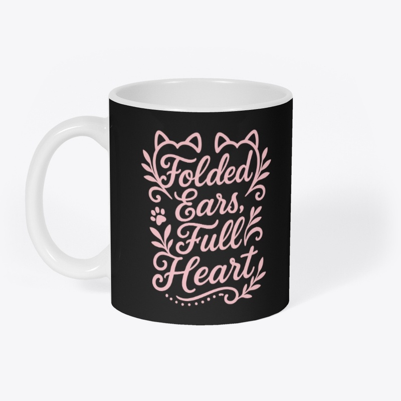 Folded Ears, Full Heart Scottish Cat Tee