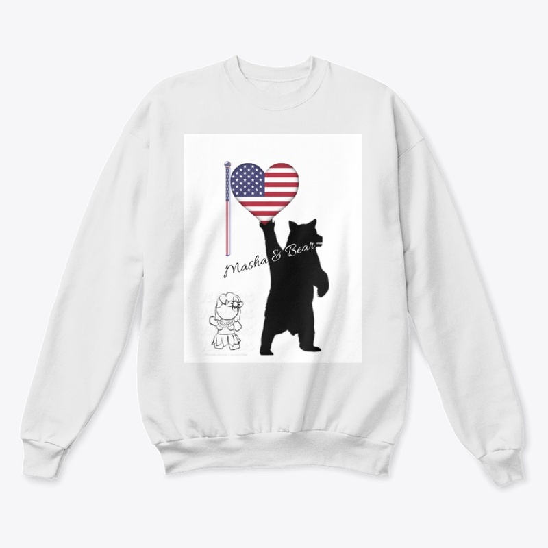 Masha & Bear American Flag Tee!