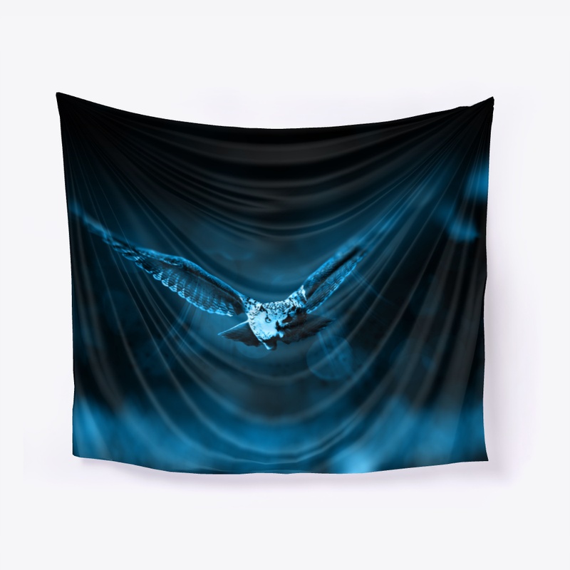 Owl hunt  hunter tapestry