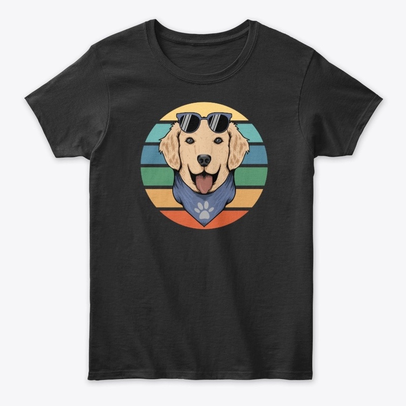 Retro Dog in Bandana