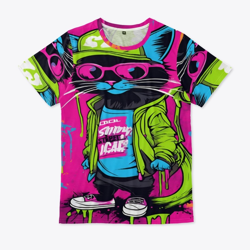 Graffiti cat art design
